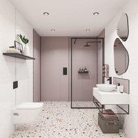 Wetwall Alloy Smoked Rose Single Shower Panel - 2440 x 600 x 4mm