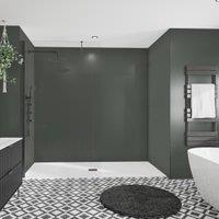 Wetwall Alloy Hadrian Green Single Shower Panel - 2440 x 600 x 4mm