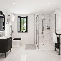 Wetwall Alloy Roman Marble Single Shower Panel - 2440 x 1200 x 4mm