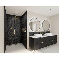 Wetwall Alloy Nero Portoro Single Shower Panel - 2440 x 900 x 4mm