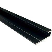 Wetwall Alloy Matt Black End Cap - 2440mm
