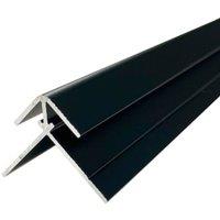 Wetwall Alloy Matt Black External Corner - 2440mm