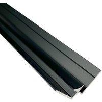 Wetwall Alloy Matt Black Internal Corner - 2440mm