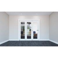 Rohden White Primed 1 Lite Internal Bi-Fold Door Set - 2132 x 2060mm