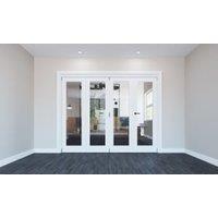 Rohden White Primed 1 Lite Internal Bi-Fold Door Set - 2517 x 2060mm