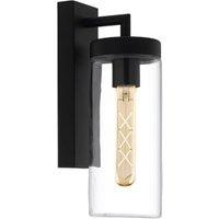 Eglo IP44 Bovolone 1-Light Modern Exterior Wall Light - Black