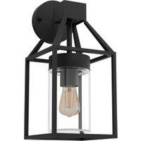 Eglo IP44 Trecate Modern Exterior Wall Lantern - Black