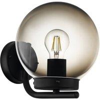 Eglo IP44 Taverna Transparent Globe Exterior Wall Light - Black