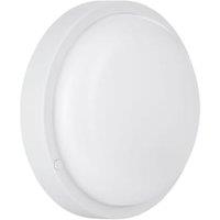 Eglo IP54 Basic Boschetto-e Round Plastic Exterior Wall Light - White