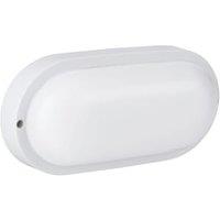 Eglo IP54 Basic Boschetto-e Oval Plastic Exterior Wall Light - White