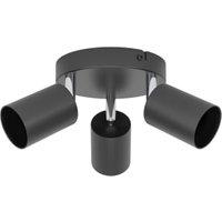Eglo Basic Reciso-e Steel 3-Light Spotlight - Black
