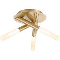 Spa Crux 3-Light IP44 Bathroom Ceiling Light - Brass