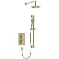 Bristan Apelo Concealed Dual Control Round Mixer Shower Valve Pack - Brushed Brass