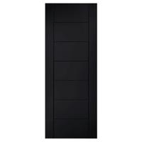 LPD Internal Laminate Linear Pre-Finished Black Door - 610 x 1981mm