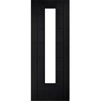 LPD Internal Laminate Linear Glazed Pre-Finished Black Door - 762 x 1981mm
