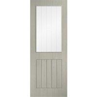 LPD Internal Laminate Cottage Glazed Pre-Finished Light Grey Door - 838 x 1981mm