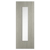 LPD Internal Laminate Sydney Glazed Pre-Finished Light Grey Door - 686 x 1981mm
