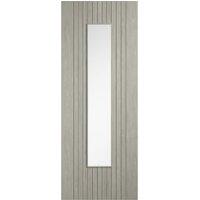 LPD Internal Laminate Sydney Glazed Pre-Finished Light Grey Door - 762 x 1981mm