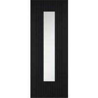 LPD Internal Laminate Sydney Glazed Pre-Finished Black Door - 838 x 1981mm