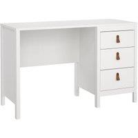 Barcelona Desk with 3 Drawers - White