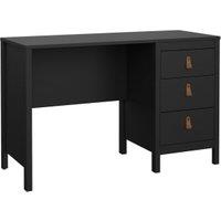 Barcelona Desk with 3 Drawers - Matt Black