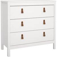 Barcelona Chest with 3 Drawers - White