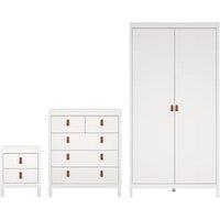 Barcelona Bedroom Furniture Package with 2 Doors - White