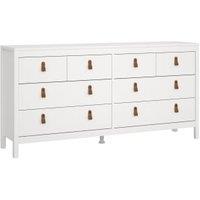Barcelona Double Dresser with 4+4 Drawers - White
