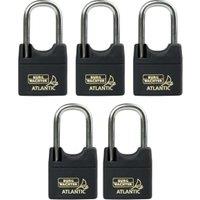Burg Wachter Brass Saltwater & Rustproof Keyed Padlock 40mm - Pack of 5