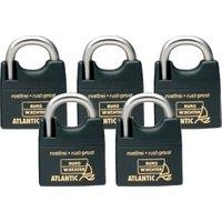 Burg Wachter Saltwater & Rustproof Keyed Long Shackle Padlock 40mm - Pack of 5
