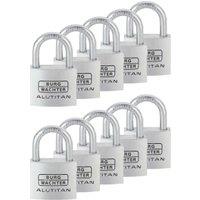 Burg Wachter Aluminium Keyed Padlock 40mm - Pack of 10