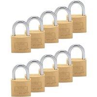 Burg Wachter Saltwater & Rustproof Keyed Standard Shackle Padlock 50mm- Pack of 10