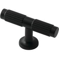 Duarti By Calypso Loria Fluted Small T-Bar Bathroom Furniture Handle - Black