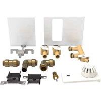 ThermaSkirt BM2 LH Anti-Clockwise Feed & Return Set with TRV - 15mm