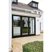 LPD Aluvu Black Left Hand External Bi-Fold Door Set - 2990 x 2128mm