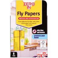 Zero In Fly Papers - Pack of 8