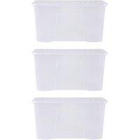 Crystal Storage Box & Clear Lid - 110L 3 Piece