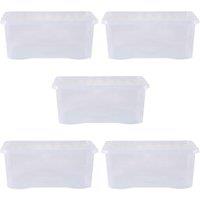 Crystal Storage Box & Clear Lid - 45L 5 Piece