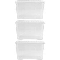 Crystal Storage Box & Clear Lid - 102L 3 Piece