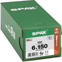 SPAX Wirox T-Star Flat Countersunk Timber Screws - 6 x 150mm - Pack of 100