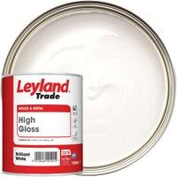 Leyland Trade High Gloss Paint - Brilliant White - 750ml