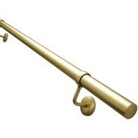 Rothley Satin Brass Indoor Handrail Kit - 3 x 1.2m
