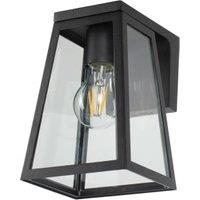 Lutec IP44 Fia Solar Integrated LED Wall Light - Black