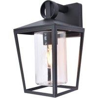 Lutec IP44 West Wall Light - Black