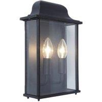 Lutec IP44 Holly Wall Light - Black