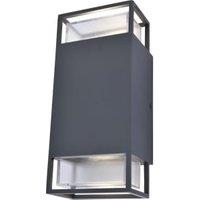 Lutec IP54 Ridge Wall Light - Dark Grey