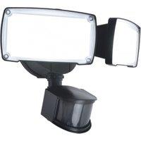 Lutec IP54 Chimera Integrated LED Black Floodlight with PIR - 2350lm
