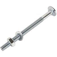 Wickes Carriage Bolt Nut & Washers - M10 x 130mm - Pack of 5
