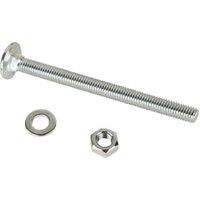 Wickes Carriage Bolt Nut & Washers - M8 x 100mm - Pack 10