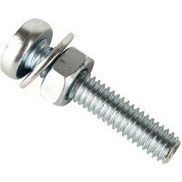 Wickes Pozi Head Machine Screws with Nut & Washers - M4 x 20mm - Pack of 25